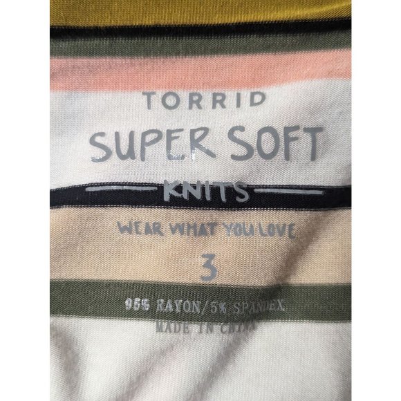 Torrid Collared Skater Dress Shirt Dress Soft Stretch Multi Stripe Pockets sz3XL - Picture 7 of 10